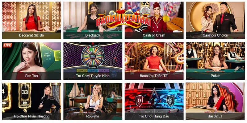 Sảnh Live Casino hấp dẫn với nhiều bàn cược cùng tỷ lệ thắng cao