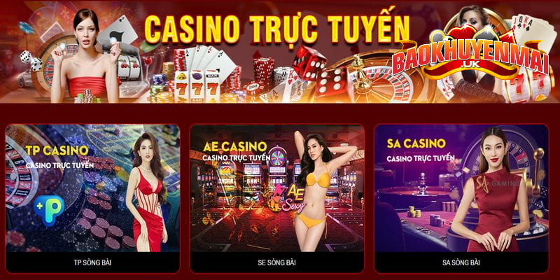 Nhiều sảnh casino hấp dẫn tại 33WIN