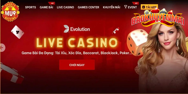 Sảnh Live Casino ở MU9 không những chất lượng mà còn dễ đặt cược với nhiều hạn mức